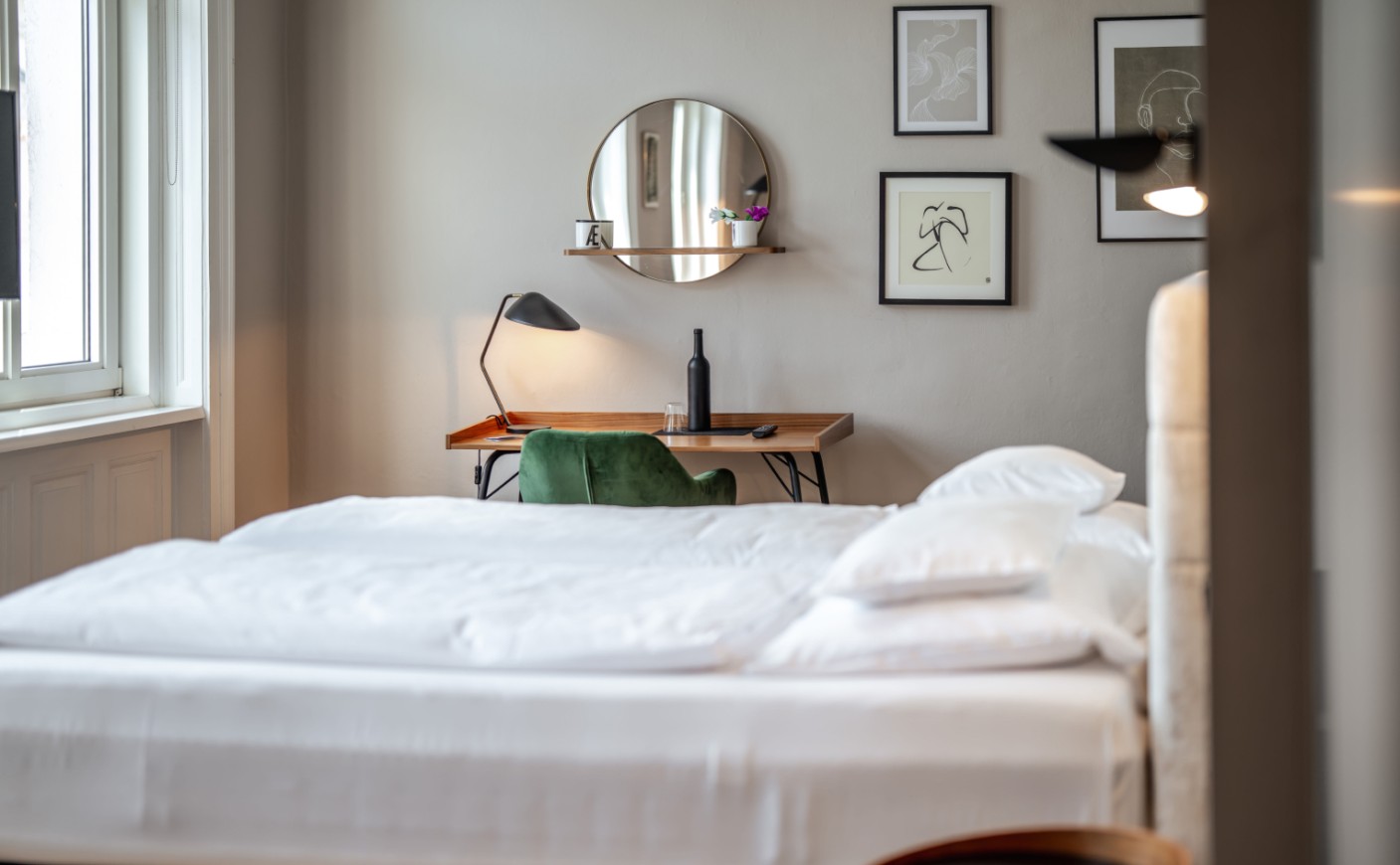 Helles Doppelzimmer mit stilvoller Einrichtung