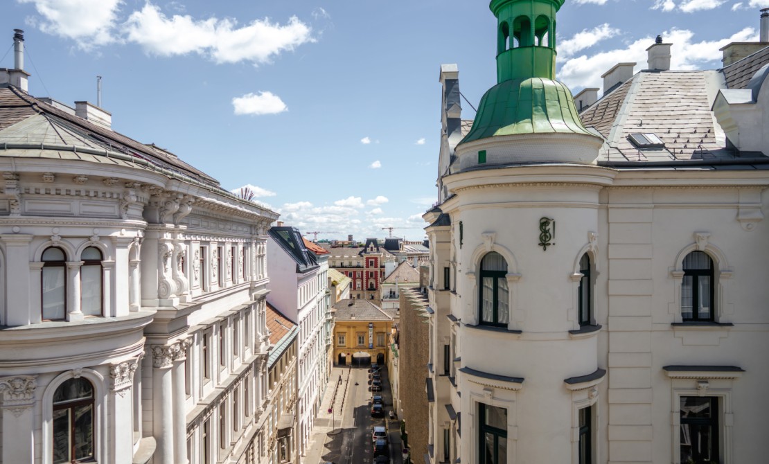 Blick &uuml;ber die D&auml;cher der Wiener Innenstadt