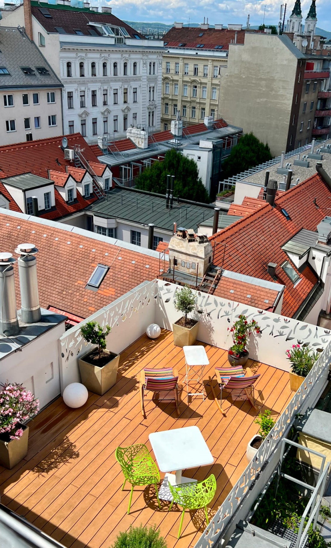 Private Dachterrasse der Penthouse-Atelier Suite